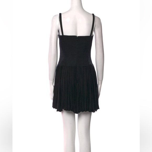 GIOVANNI BEDIN denim Black mini Dress square neck and flare size small - Picture 6 of 9